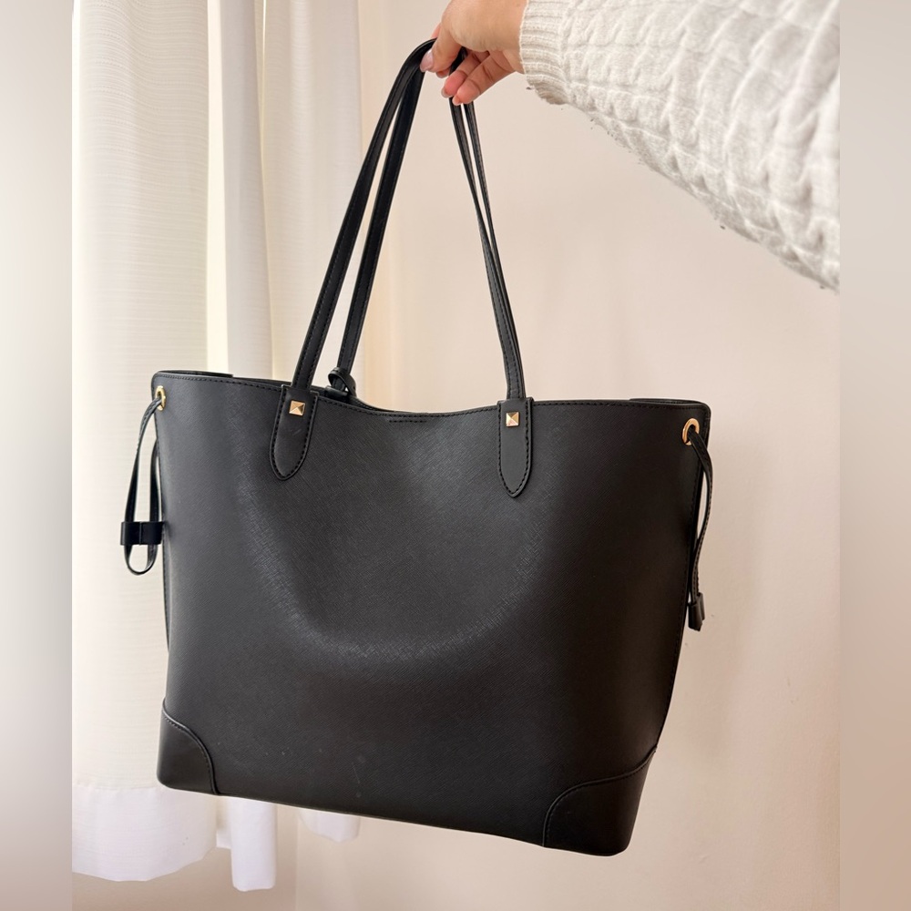 Michael Kors Black Saffiano Leather Tote with Gold Hardware - Picture 5 of 8